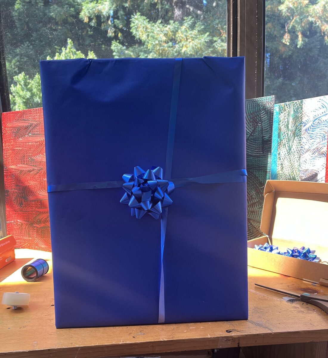 Gift-wrapped artwork #476, Matrix Sprites II, before placement