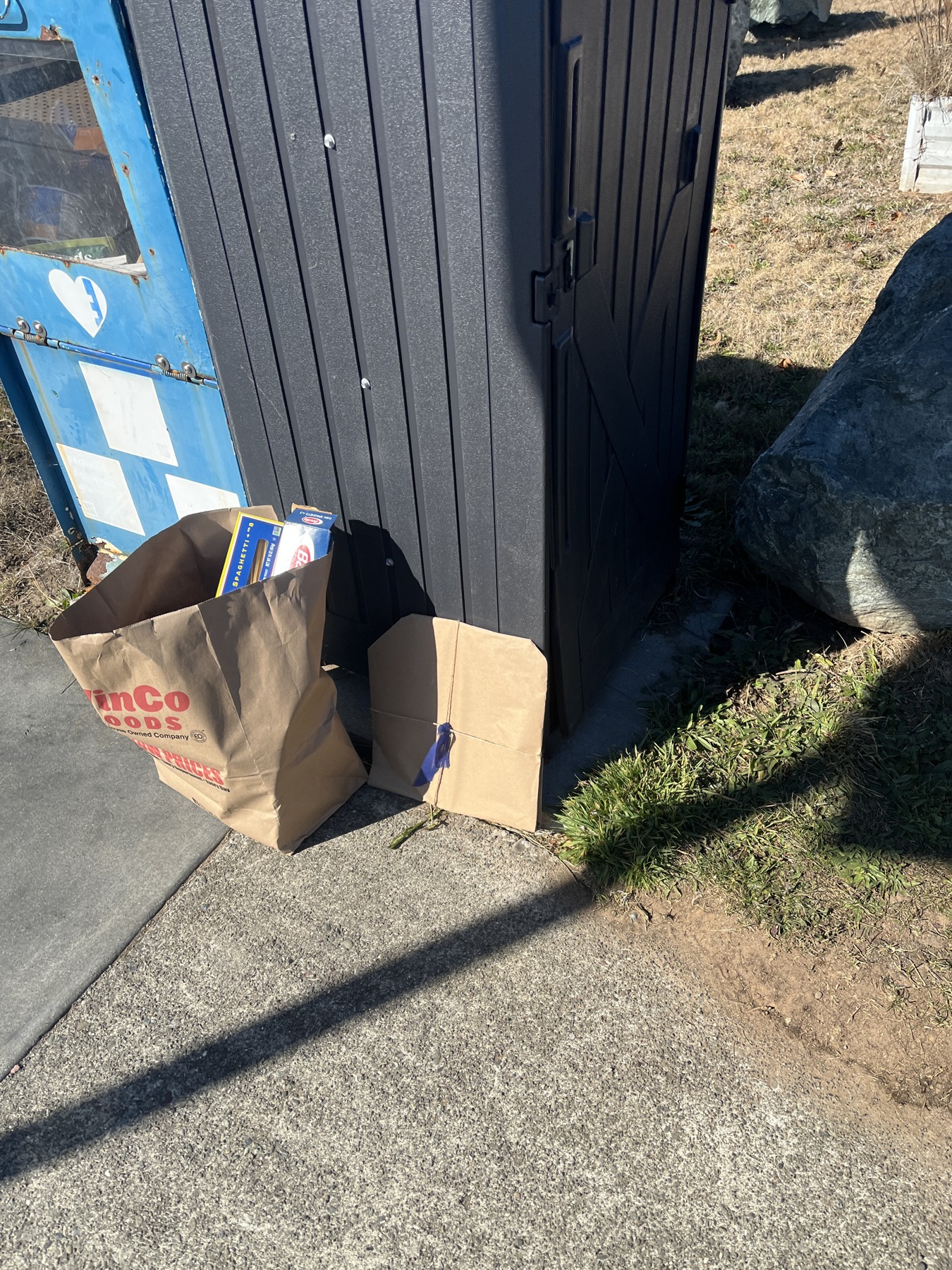 Art Drop #11: Beside a community food box in Eureka